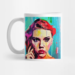 Portrait of Scarlett  Johansson Mug